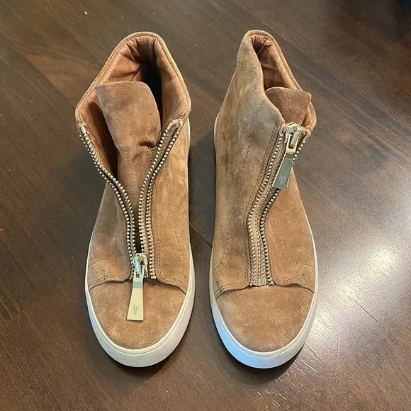 Frye Zip Up High Tops - Tan - 8.5 - Picture 7 of 7